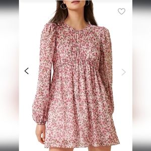 Ruched Bodice Floral Mini Dress
